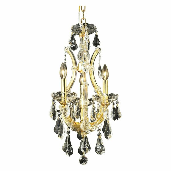 Elegant Lighting Royal Cut Clear Crystal Maria Theresa 4-Light 2801D12G/RC